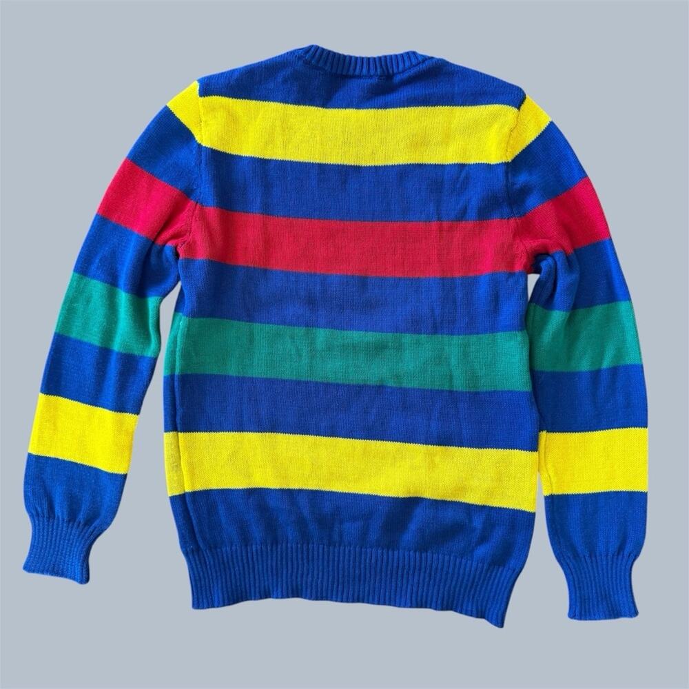 Mickey Mouse Disney 100 Kids’ Colorful Striped Sweater Size M - Picture 2 of 7